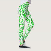St Patrick's Day Green Shamrocks Confetti Leggings (Rechts)