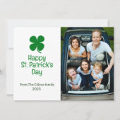 St. Patrick's Day Green Shamrocks familiefoto Feestdagenkaart (Voorkant)