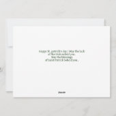 St. Patrick's Day Green Shamrocks familiefoto Feestdagenkaart (Achterkant)