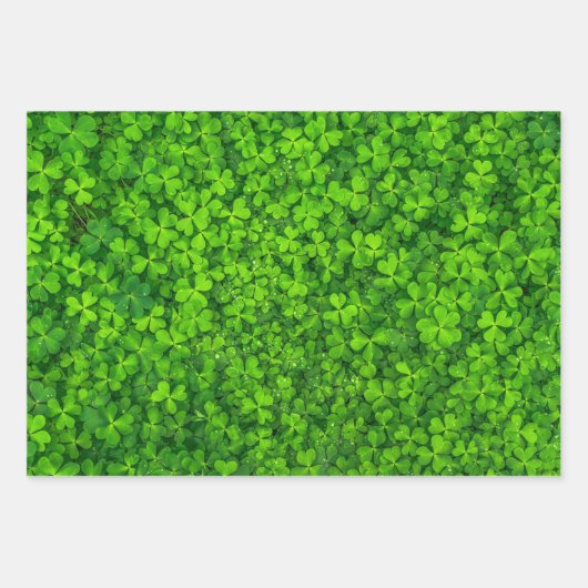 St. Patrick's Day Green Shamrocks Leprechaun Fun 3 Inpakpapier Vel (Voorkant 3)