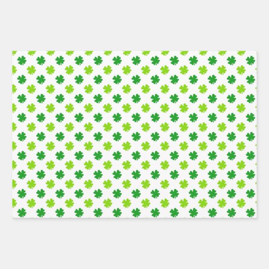 St. Patrick's Day Green Shamrocks Leprechaun Fun 3 Inpakpapier Vel (Voorkant)