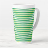 St. Patrick's Day Green Stripes Pattern-54608 Latte Mok (Rechterhoek)