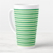St. Patrick's Day Green Stripes Pattern-54608 Latte Mok (Linkerhoek)