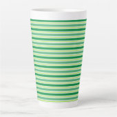 St. Patrick's Day Green Stripes Pattern-54608 Latte Mok (Voorkant)