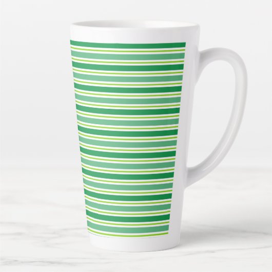 St. Patrick's Day Green Stripes Pattern-54608 Latte Mok (Rechts)