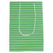 St. Patrick's Day Green Stripes Pattern-54608 Medium Cadeauzakje (Achterkant)