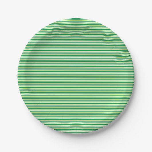 St. Patrick's Day Green Stripes Pattern-54608 Papieren Bordje (Voorkant)