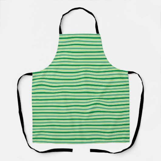 St. Patrick's Day Green Stripes Pattern-54608 Schort (Voorkant)