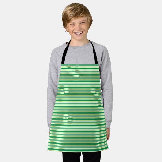 St. Patrick's Day Green Stripes Pattern-54608 Schort (Gedragen)