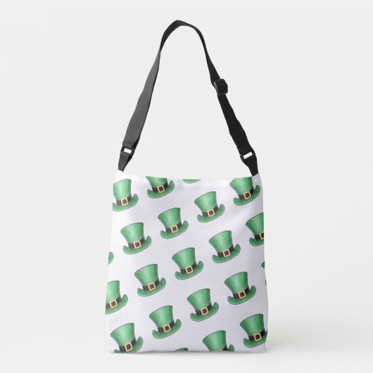 St Patrick's Day Green Top Hat Crossbody Tas (Achterkant)