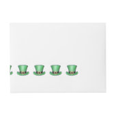 St Patrick's Day Green Top Hat Omwikkelbaar Adreslabel (Voorkant)