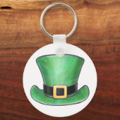 St Patrick's Day Green Top Hat Sleutelhanger (Voorkant)