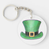 St Patrick's Day Green Top Hat Sleutelhanger (Voorkant)