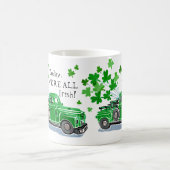 St. Patrick's Day Green  Truck Naam toevoegen Koffiemok (Center)