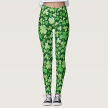St Patricks Day Green Waterverf Shamrock Pattern
