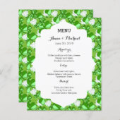 St. Patrick's Day Green Wedding Menu (Voorkant / Achterkant)