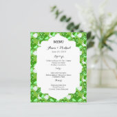 St. Patrick's Day Green Wedding Menu (Staand voorkant)