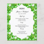 St. Patrick's Day Green Wedding Menu (Voorkant)