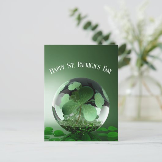 St. Patrick's Day Green World Briefkaart (Staand voorkant)
