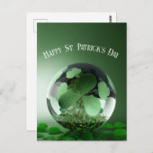 St. Patrick's Day Green World Briefkaart (Voorkant / Achterkant)