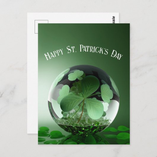 St. Patrick's Day Green World Briefkaart (Voorkant / Achterkant)