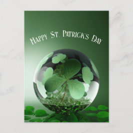 St. Patrick's Day Green World Briefkaart