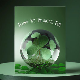 St. Patrick's Day Green World Briefkaart