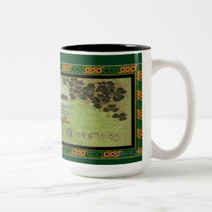 St. Patrick's Day Greetings Celtic Knot Border Mok