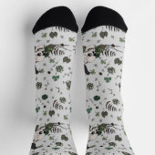 St Patrick's Day Grey & Green Skulls & Rozen Sokken (Top)