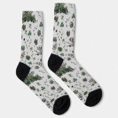 St Patrick's Day Grey & Green Skulls & Rozen Sokken (Rechts)