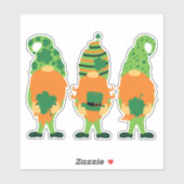 St. Patrick's Day Grnomes-00000 Sticker (Vel)