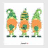 St. Patrick's Day Grnomes-00000 Sticker (Vel)