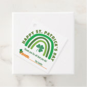 St. Patrick's Day - Groen Boho Regenboog Klaver Bedankjes Labels (In situ)