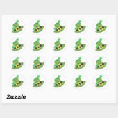 St-Patrick's Day groen chevron kabouter pet Ronde Sticker (Vel)
