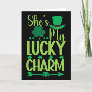 St. Patricks Day Groen Iers Zij Is Mijn Geluksbren Kaart