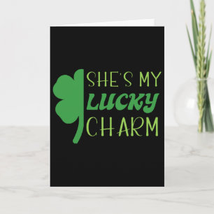 St. Patricks Day Groen Iers Zij Is Mijn Geluksbren Kaart
