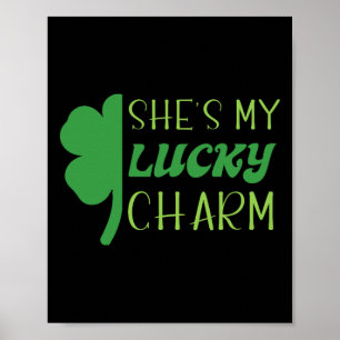 St. Patricks Day Groen Iers Zij Is Mijn Geluksbren Poster
