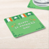 St. Patrick's Day Groen Kartonnen Onderzetters (Schuin)