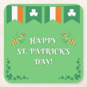 St. Patrick's Day Groen Kartonnen Onderzetters (Voorkant)