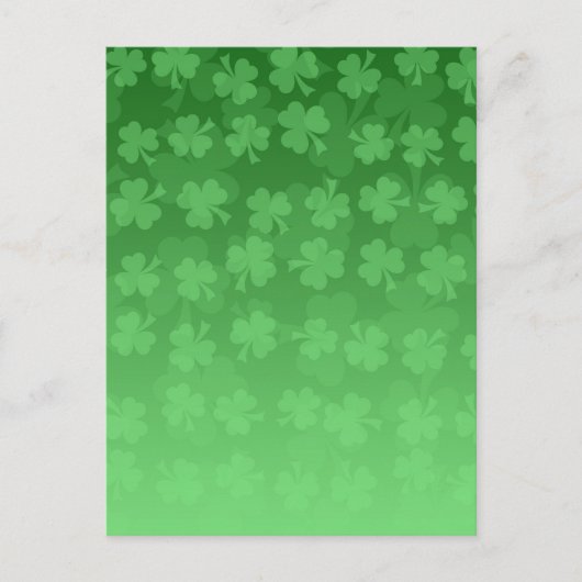 St. Patrick's Day groen shamrocks ombre patroon Briefkaart (Voorkant)