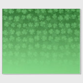 St. Patrick's Day groen shamrocks ombre patroon Cadeaupapier (Vlak)