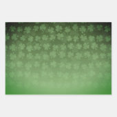 St. Patrick's Day groen shamrocks ombre patroon Inpakpapier Vel (Voorkant)