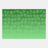 St. Patrick's Day groen shamrocks ombre patroon Inpakpapier Vel (Voorkant 3)