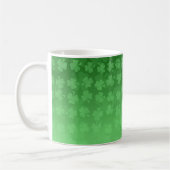 St. Patrick's Day groen shamrocks ombre patroon Koffiemok (Links)