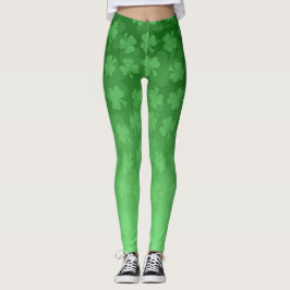 St. Patrick's Day groen shamrocks ombre patroon Leggings