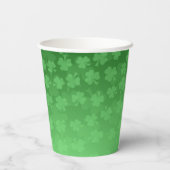 St. Patrick's Day groen shamrocks ombre patroon Papieren Bekers (Achterkant)