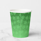 St. Patrick's Day groen shamrocks ombre patroon Papieren Bekers (Rechts)