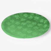 St. Patrick's Day groen shamrocks ombre patroon Papieren Bordje (Gekanteld)