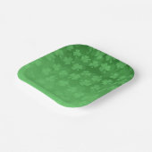 St. Patrick's Day groen shamrocks ombre patroon Papieren Bordje (Gebogen)