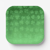 St. Patrick's Day groen shamrocks ombre patroon Papieren Bordje (Voorkant)